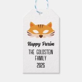 Poerim vossenmasker gemaskerd kostuum cadeaulabel