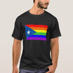 poerto - rico : homo trotse regenboogvlag t-shirt