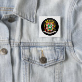 Poerto Rico - wapenstilstand Vierkante Button 5,1 Cm (In situ)