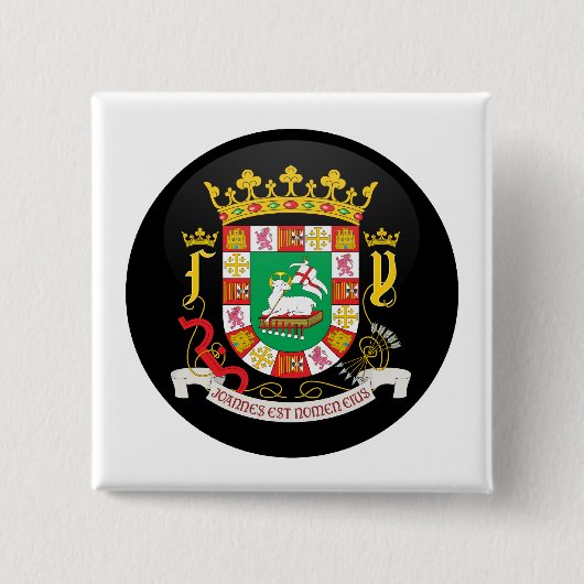 Poerto Rico - wapenstilstand Vierkante Button 5,1 Cm (Voorkant)