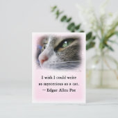 Poe's Cat Briefkaart (Staand voorkant)