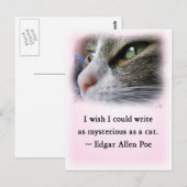 Poe's Cat Briefkaart (Voorkant / Achterkant)