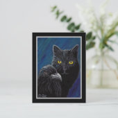 Poe's Cat & Raven Briefkaart (Staand voorkant)