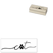 Poes Cute Kat Rubberstempel (Gestempeld)
