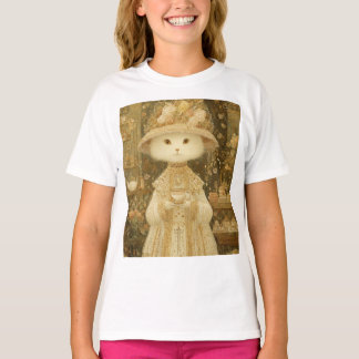Poes Damesneeuw – Victoriaanse Kat met Theekopje T-shirt