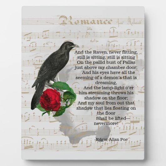 Poe's De raven Collage tabletop Fotoplaat (Voorkant)