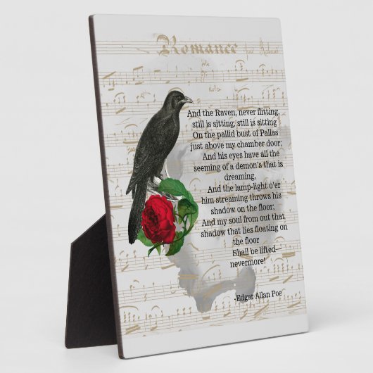 Poe's De raven Collage tabletop Fotoplaat (Zijkant)