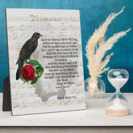 Poe's De raven Collage tabletop Fotoplaat