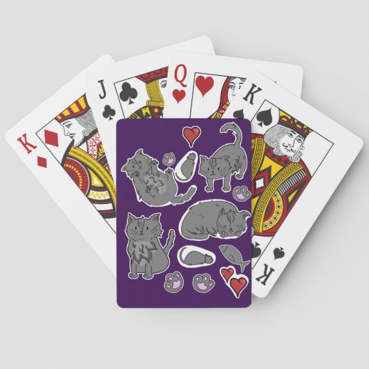 poes kaartjes pokerkaarten (Achterkant)