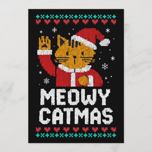 Poes Kerstmis Kaart (Voorkant)
