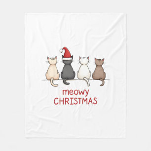 Poes Kerstmis Kat Kerst Cute Kitten Katten Sinterk Fleece Deken