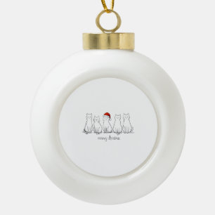 Poes Kerstmis Kat Kerst Cute Kitten Katten Sinterk Keramische Bal Ornament