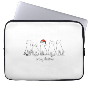 Poes Kerstmis Kat Kerst Cute Kitten Katten Sinterk Laptop Sleeve