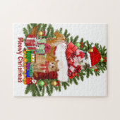 Poes Kerstmis Katten en Kerstboom Legpuzzel (Horizontaal)