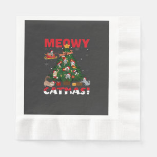 Poes Kerstmis Servet