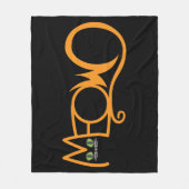 Poes Lettertype ORANJE Fleece Deken (Voorkant)