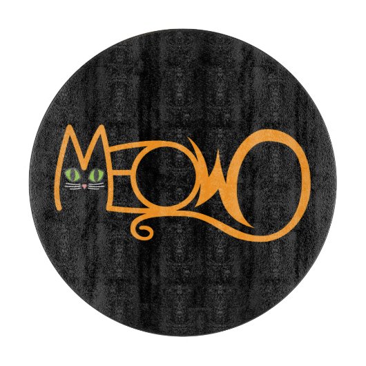 Poes Lettertype ORANJE Snijplank (Voorkant)