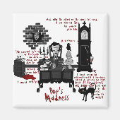 'Poe's Madness' (versie 2) Magneet (Voorkant)
