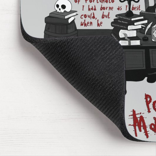"Poe's Madness" (Versie 2) Mousepad Muismat (Hoek)