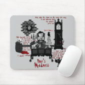 "Poe's Madness" (Versie 2) Mousepad Muismat (Met muis)