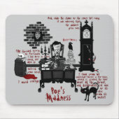 "Poe's Madness" (Versie 2) Mousepad Muismat (Voorkant)