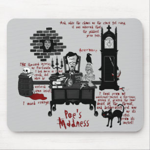 "Poe's Madness" (Versie 2) Mousepad Muismat