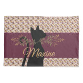 Poes met naam typografie kussensloop (Achterkant)