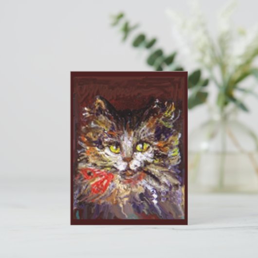 POES PORTRET BRIEFKAART (Staand voorkant)