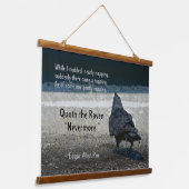 Poe's Raaf Citaat Gotisch Hangend Wandkleed (Gebogen)