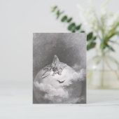 Poe's Raven Dreaming Droams Print Briefkaart (Staand voorkant)