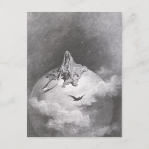 Poe's Raven Dreaming Droams Print Briefkaart