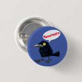 Poe's Raven Ronde Button 3,2 Cm (Voorkant /achterkant)