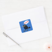 Poe's Raven Vierkante Sticker (Envelop)