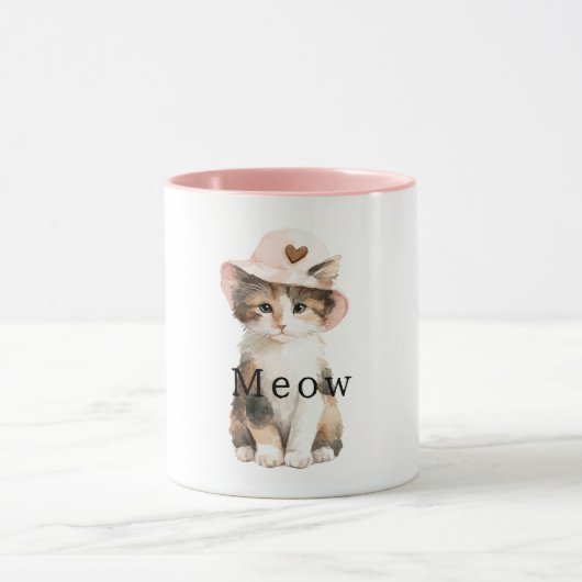 Poes Roze Hoed Hart Mok (Midden)