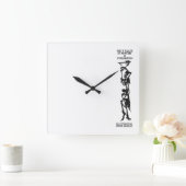 Poe's Tales of Mystery & Imagination Skeleton Vierkante Klok (Huis)