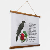 Poe's The Raven Hangend Wandkleed (Gebogen)
