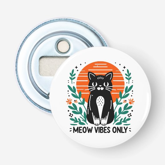 poes trillingen alleen button flesopener (Voorkant)