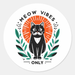 poes trillingen alleen ronde sticker
