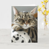 POES VERJAARDAGSCARD KAART (Gele Bloem)