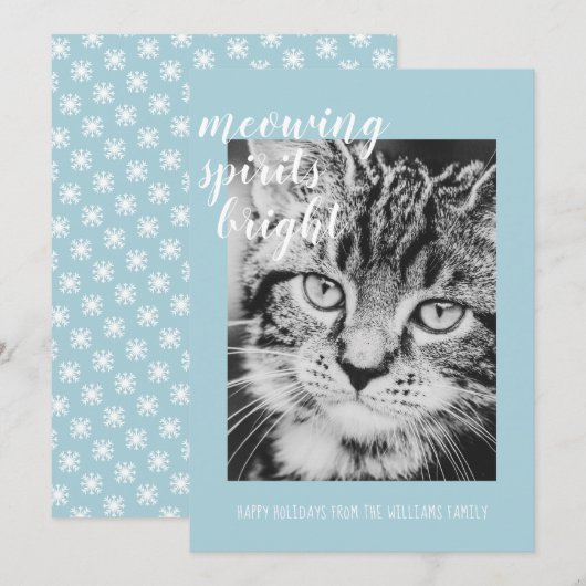 Poesengelster uw kattenfoto vakantie feestdagenkaart (Voorkant / Achterkant)