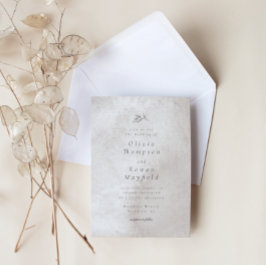 Poesia Wedding Invitation Taupe Kaart