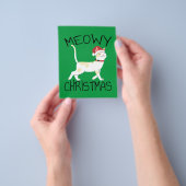 Poesig Kerstfeest - Grappig Kerstfeest Flyer (Hand)