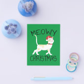 Poesig Kerstfeest - Grappig Kerstfeest Flyer (Enkel)