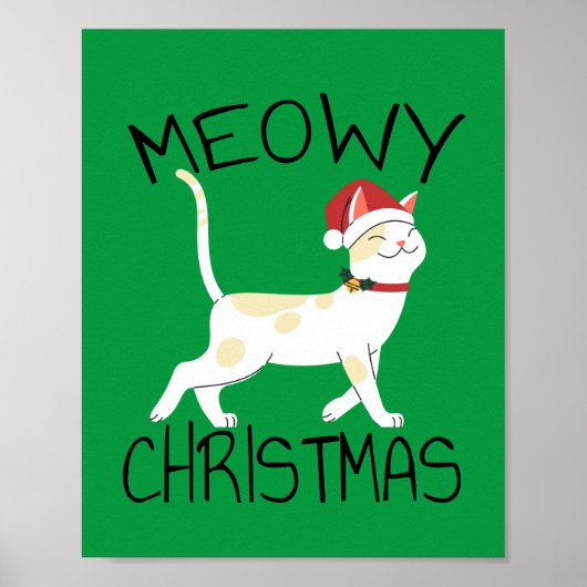 Poesig Kerstfeest - Grappig Kerstfeest Poster (Voorkant)