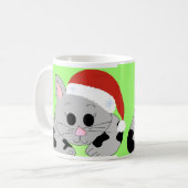 Poesig Kerstkat Koffiemok (Voorkant links)