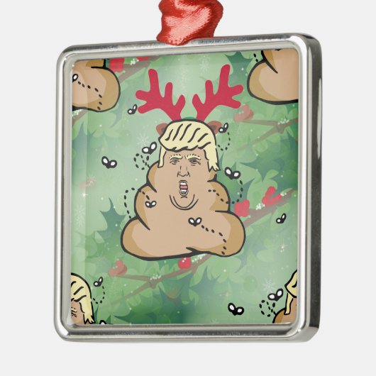 poesrendier donald trump metalen ornament (Links)