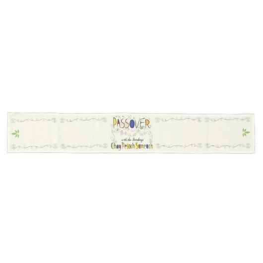 Poessach Pesach Chag Sameach Groot Lange Tafelloper (Horizontaal)