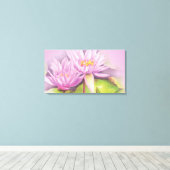 Poesse bloemen floranje doek, lange afdruk canvas afdruk (Insitu (Houten vloer))