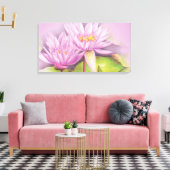 Poesse bloemen floranje doek, lange afdruk canvas afdruk (Insitu (Woonkamer))