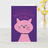 Poesverbluffende Mama Kat Kaart (Gele Bloem)